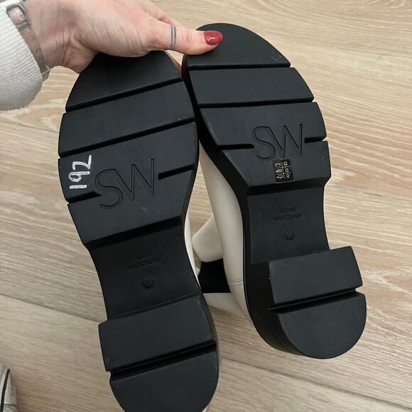 NEW $595 Stuart Weitzman Norah Chelsea Leather Chunky Lug Sole Platform Boots - Picture 8 of 11